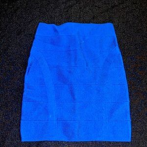 Bebe Royal Blue Mini Bandage Skirt